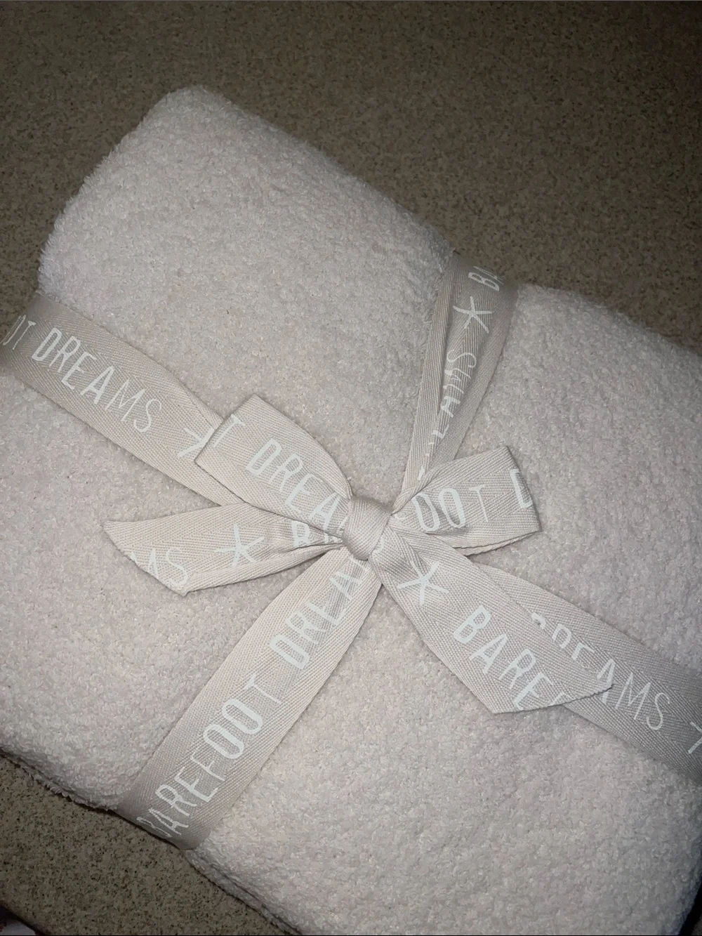 Barefoot Dreams Soft Cream Plush Throw New soft and cozy 45 x 60